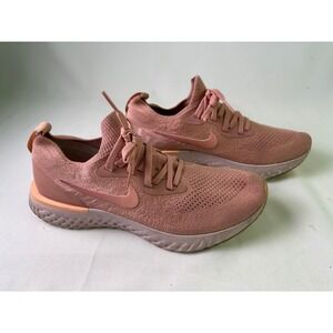 Nike Epic React Flyknit Pink Tint Running Shoes Womens Size 8 AQ0070-602 Low Top